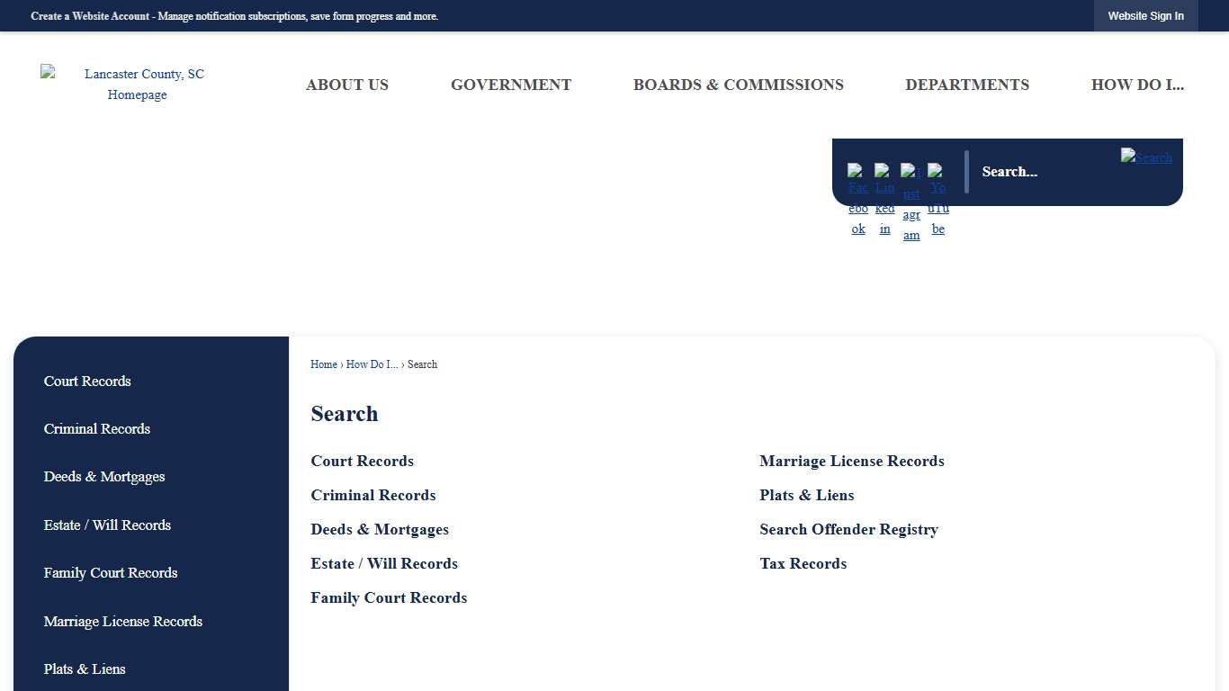 Search | Lancaster County, SC